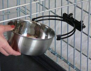 MidWest Stainless Steel Snap'y Fit Dog Kennel Bowl