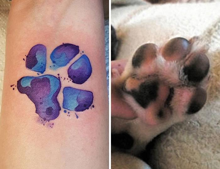 Dog Paw Tattoo And Dog Paw