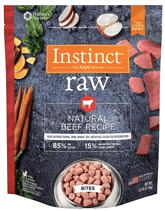 Instinct Frozen Raw Bites Beef Dog Food