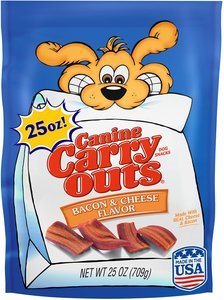 Canine Carry Outs Bacon & Cheese Flavor Dog Treats