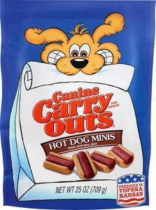 Canine Carry Outs Beef Flavor Hot Dog Minis Dog Treats