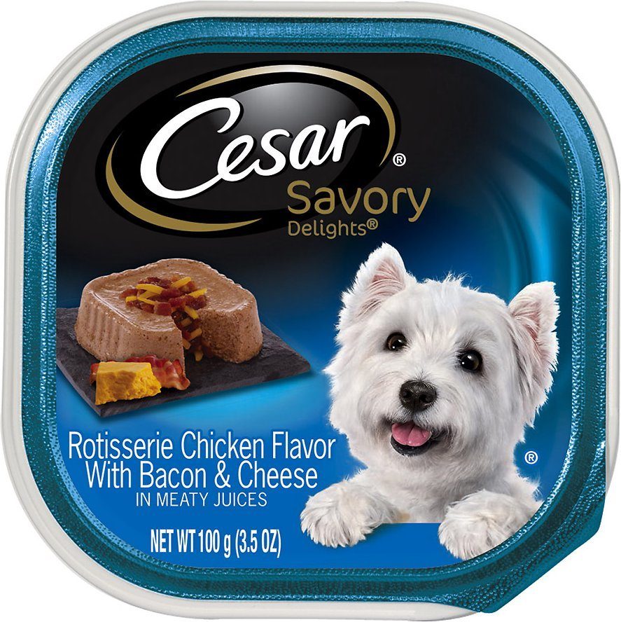 Cesar Savory Delights Rotisserie Chicken Dog Food Trays