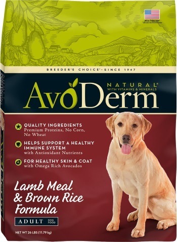 AvoDerm Natural Lamb Meal & Brown Rice Formula Adult Dry Dog Food