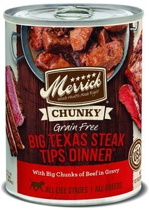 Merrick Chunky Grain-Free Big Texas Steak Tips Dinner
