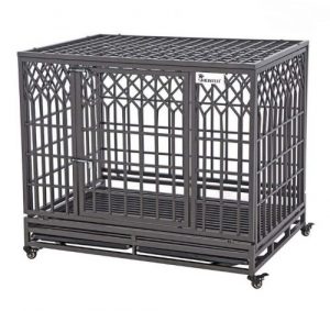 smonter heavy duty dog crate strong metal pet kennel