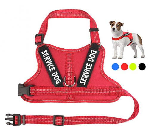 Service Dog Vest Harness, No-Pull Reflective Service Dog Harness