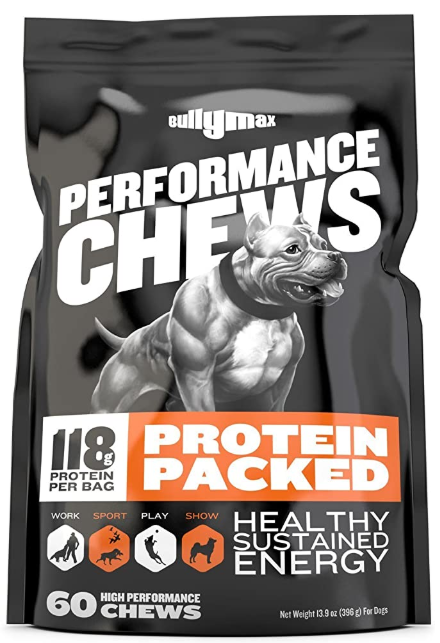 Bully Max Muscle Building Chews for Dogs. Builds Muscle, Adds Mass, Boosts Growth