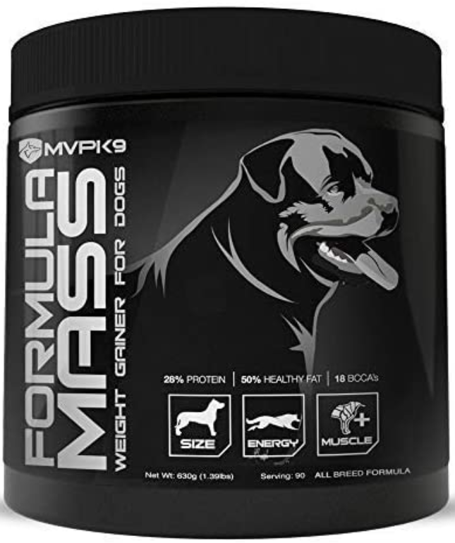MVP K9 Formula Mass Weight Gainer for Dogs - Helps Promote Healthy Weight Gain