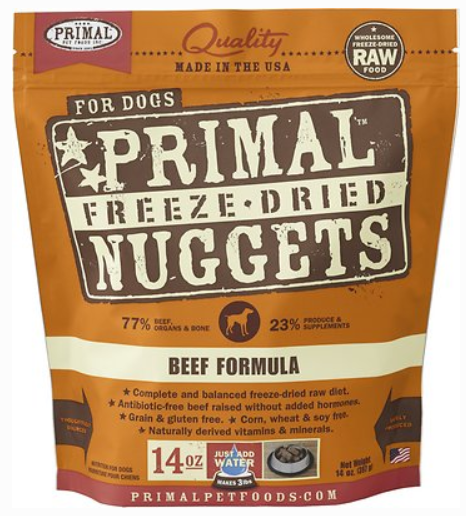 Primal Beef Formula Nuggets Grain-Free Raw