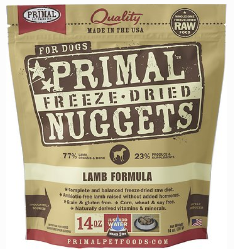 Primal Lamb Formula Nuggets Grain-Free Raw