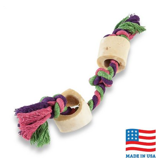 USA Bones & Chews Cotton Rope with Bones 