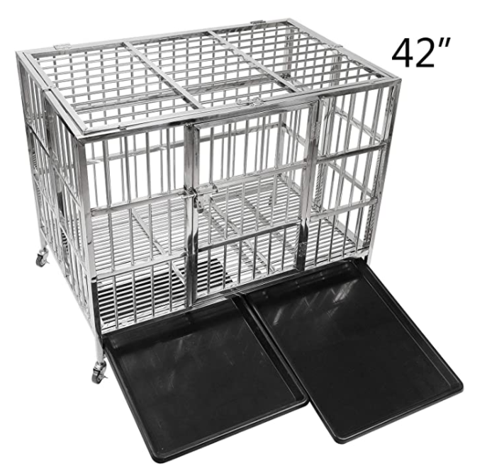 confote Heavy Duty Stainless Steel Dog Cage